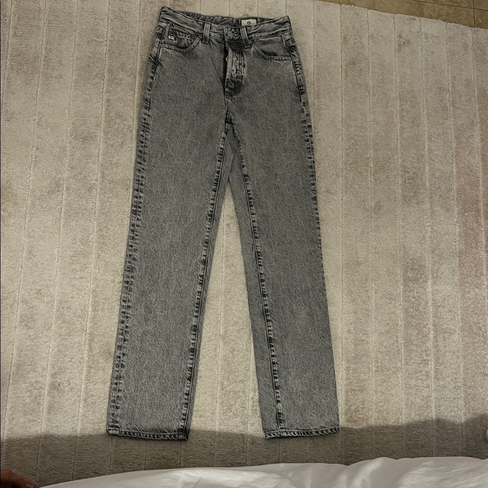 AG Adriano Goldschmied High Rise Gray Jeans